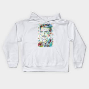 NIKOLA TESLA watercolor portrait .5 Kids Hoodie